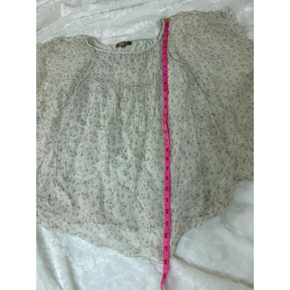 Vintage Y2K Silk Floral Peasant Blouse Milk Maid Cottagecore Made in Italy Large - Picture 12 of 16